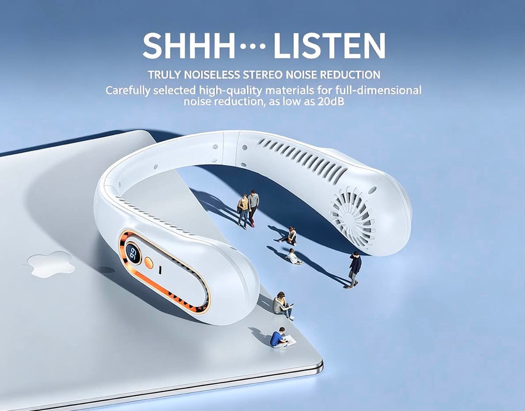 Portable Neck Fan – 5-Speed Hands-Free Personal Air Cooler