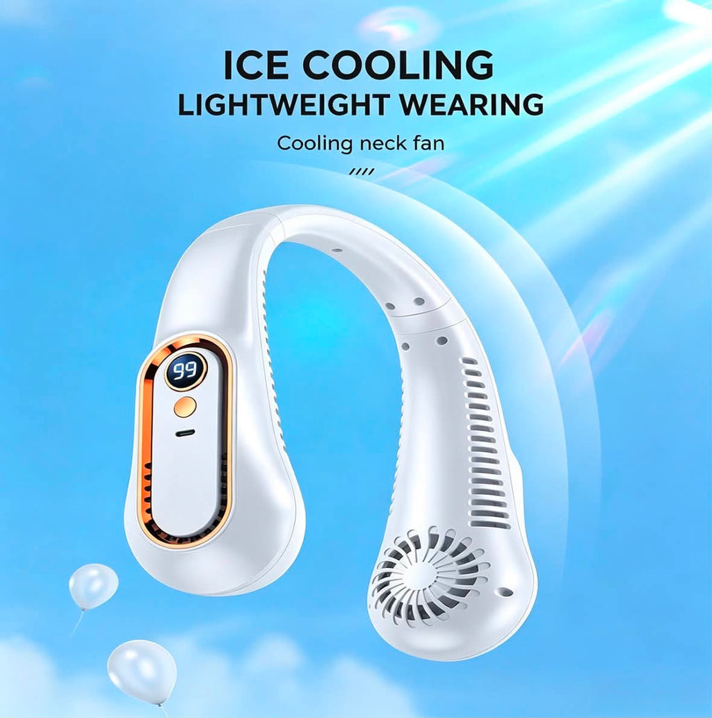 Portable Neck Fan – 5-Speed Hands-Free Personal Air Cooler